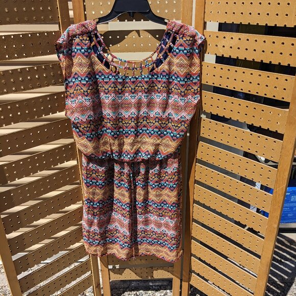 City Triangles Colorful Aztec Pattern Dress Sz XL - Picture 1 of 7